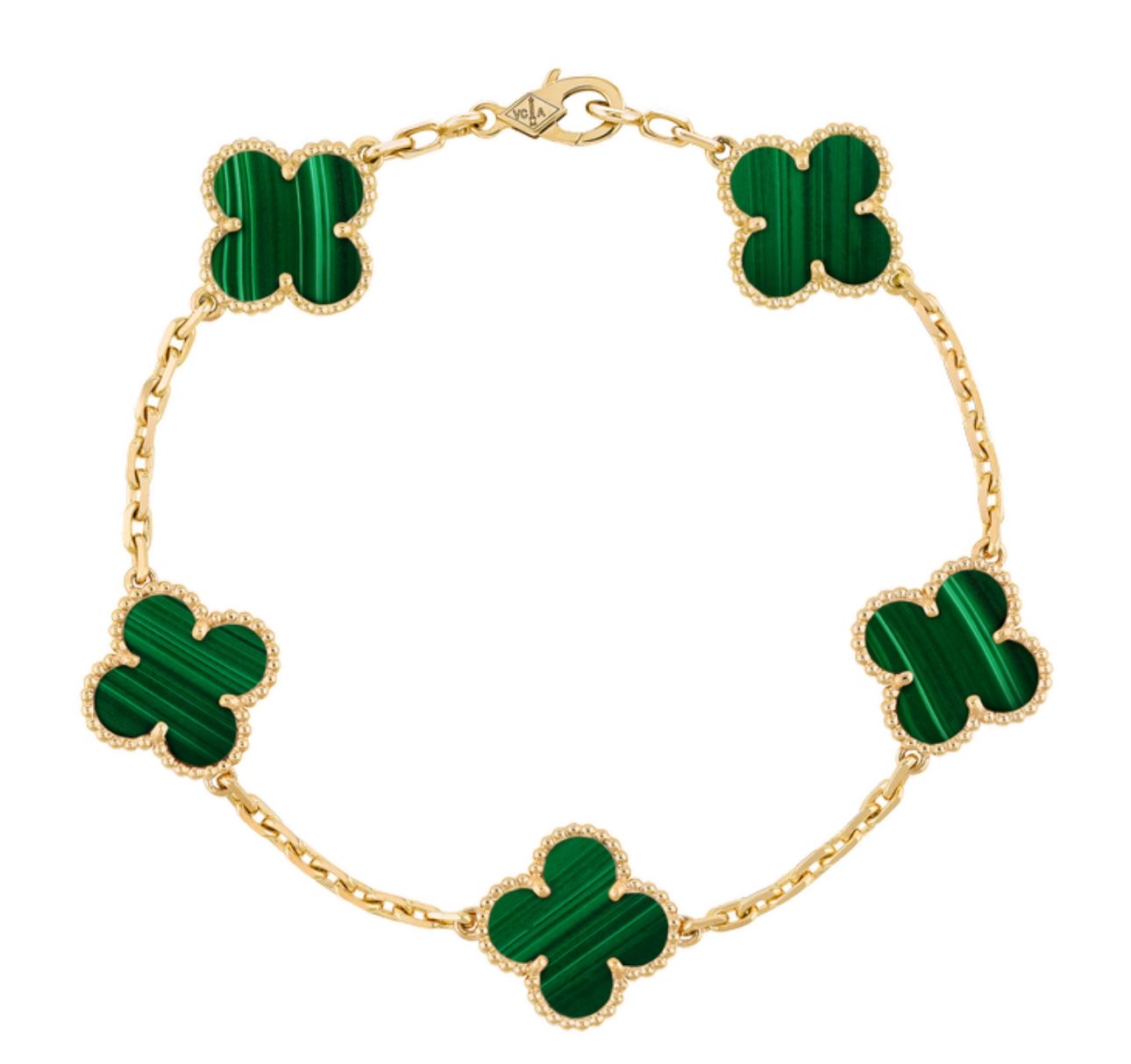 GREEN CLARA CLOVER BRACELETE