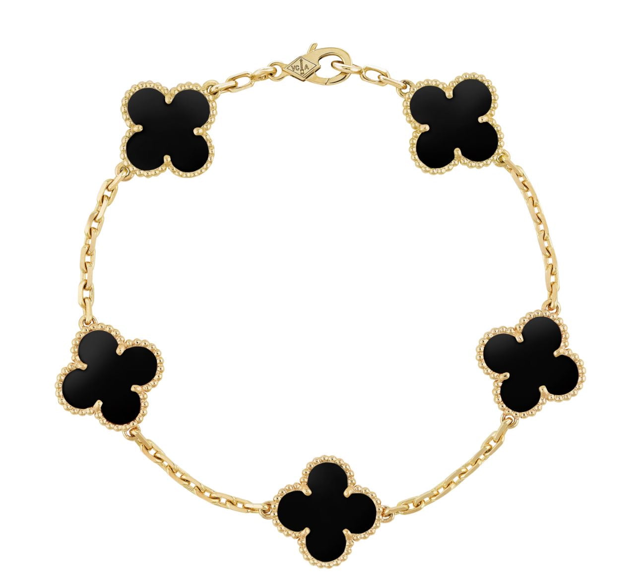 BLACK CLARA CLOVER BRACELETE