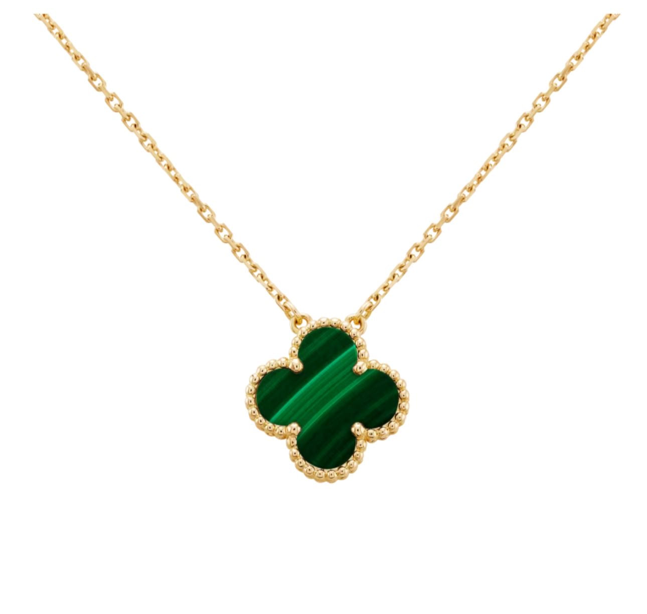 GREEN CLARA CLOVER NECKLACE