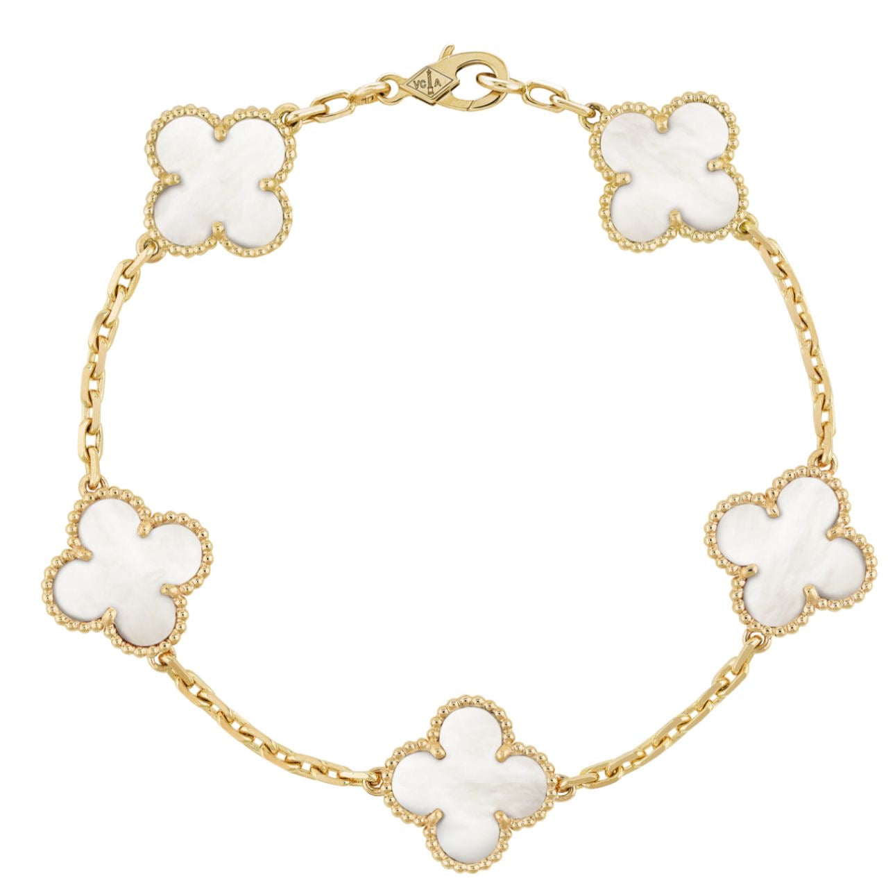 WHITE CLARA CLOVER BRACELETE