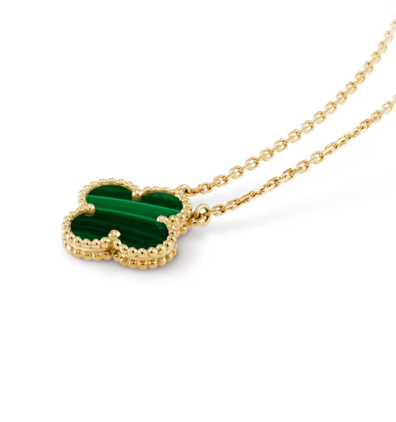 GREEN CLARA CLOVER NECKLACE